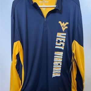 West Virginia Navy and Gold Quarter-Zip Pullover
